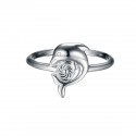 Energie-Schutz-Ring Delphin in 925 Silber