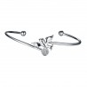 Energie-Schutz-Armreif Taube in 925 Silber
