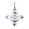 Schutzkreuz 585 Weißgold in 30 mm NEU