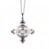 Schutzkreuz 585 in 3D Weißgold in 30 mm NEU