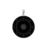 SSH-Amulett 39mm mit echtem Obsidian in 925 Silber