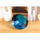 Lichtkristall 15cm rund Azurblau