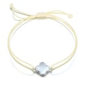 Kleeblatt als Armband in 925 Silber in 5 Farben 11mm