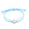 Kleeblatt als Armband in 925 Silber in 5 Farben 11mm