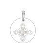 Schutzkreuz Anhänger eingraviert 18mm in Silber 925