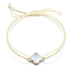 Kleeblatt als Armband in Gelbgold 585 11mm