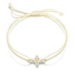 Schutzkreuz als Armband  in 585 Gelbgold 11mm