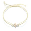 Schutzkreuz als Armband  in 585 Gelbgold 11mm