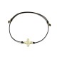 Schutzkreuz als Armband  in 11mm 925 Silber vergoldet