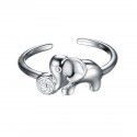 Energie-Schutz-Ring Elefant in 925 Silber