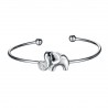 Energie-Schutz-Armreif Elefant in 925 Silber